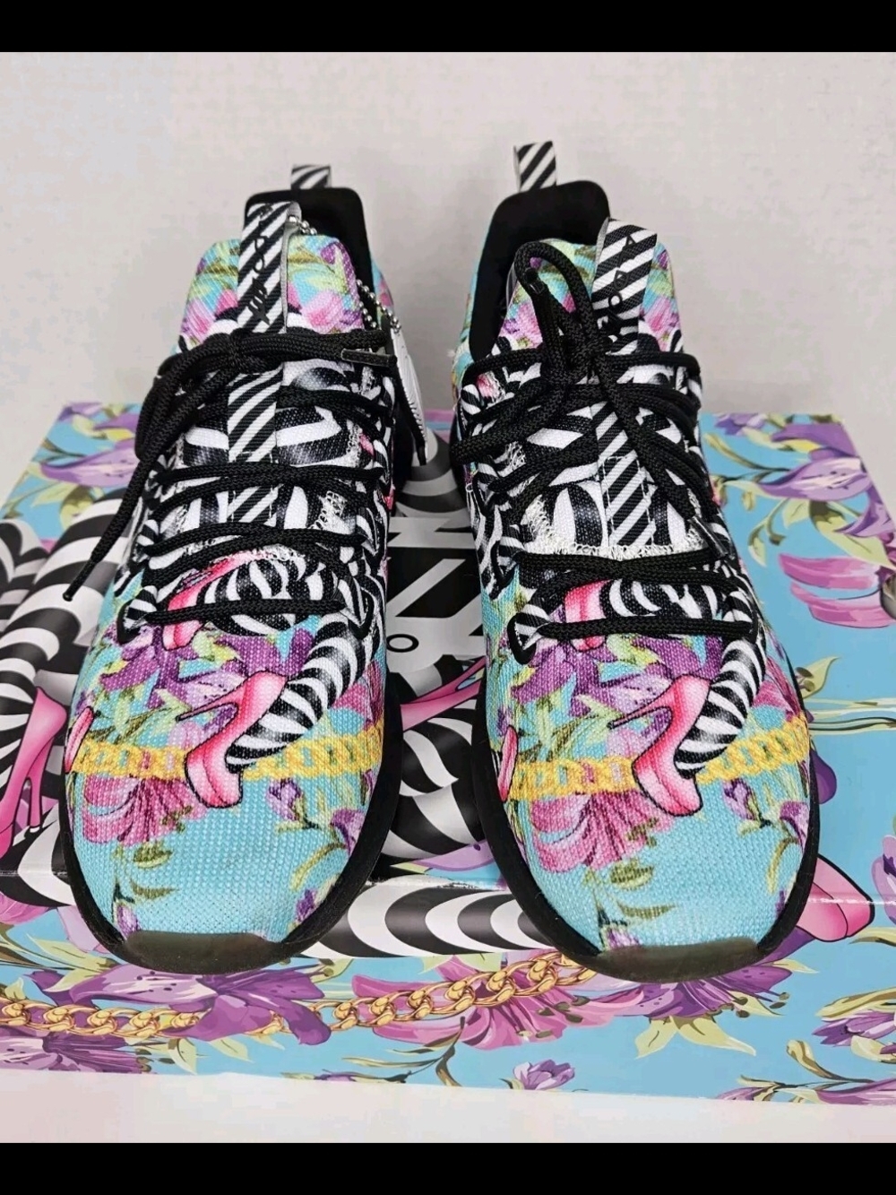 Aldo Men's MX 3A-59 INSA Fashion Sneaker Colorful Floral & Zebra Print Sneakers